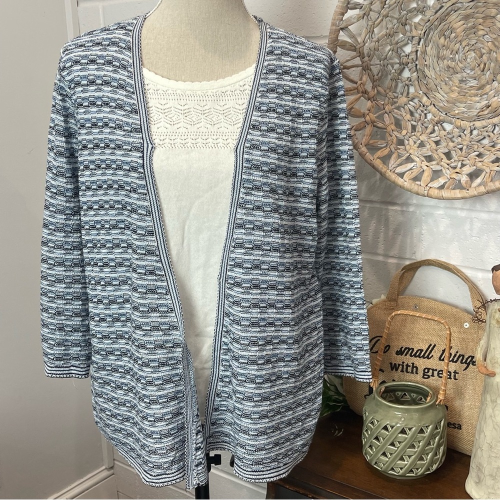 Alfred Dunner Attached 2-Piece Long Sleeve Top Size Medium